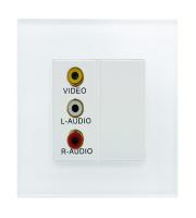 Retrotouch Crystal Audio/Video Socket (White PG)